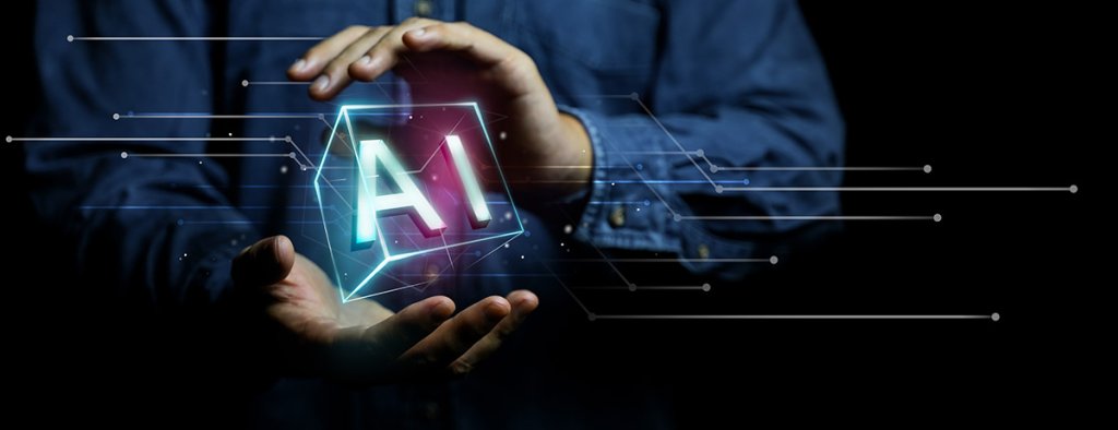 Hands holding AI