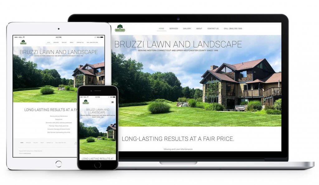 Bruzzi Lawn and Landscapes website design media