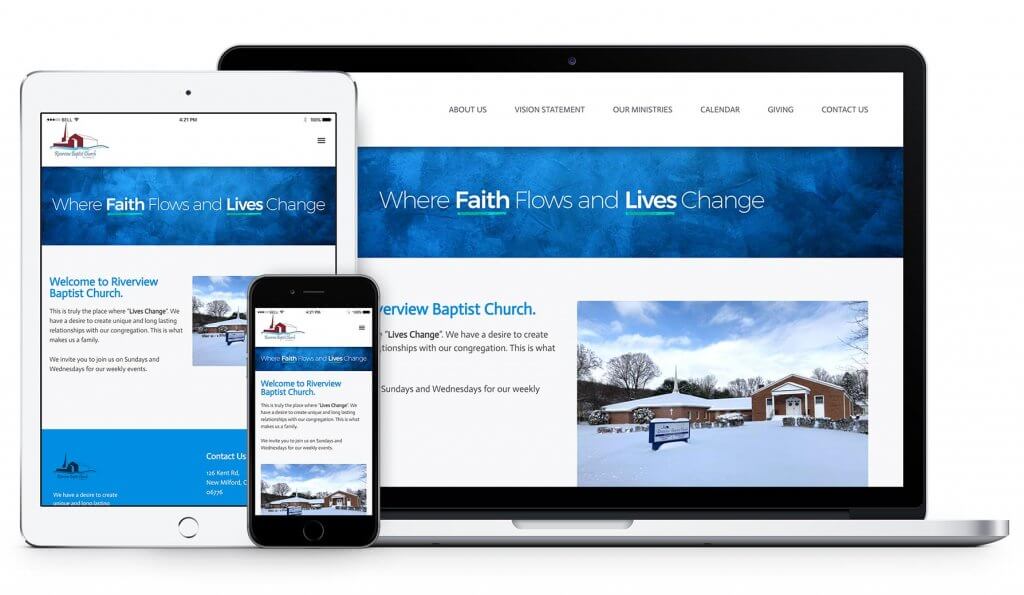 Riverview Baptist Church website design media