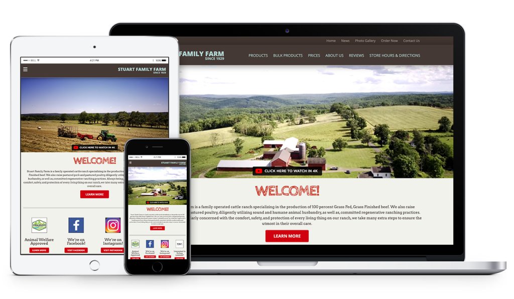 Stuart Farm website shot