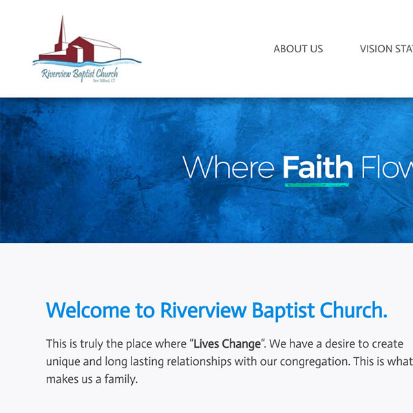 Riverview Baptist Church website design thumb