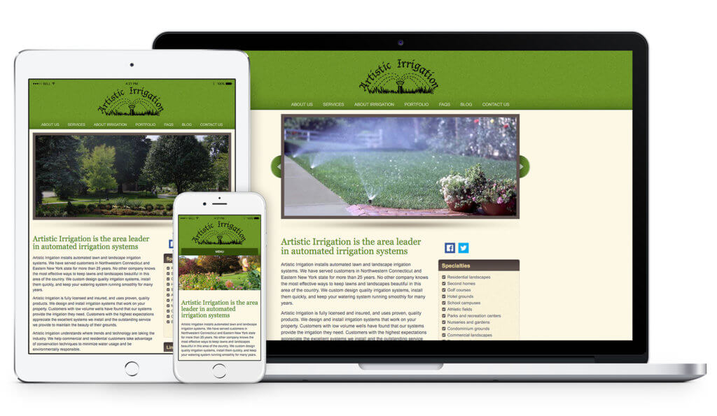 Artistic Irrigation website