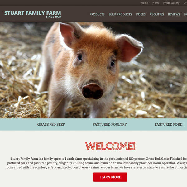 Stuart Family Farm website thumbnail