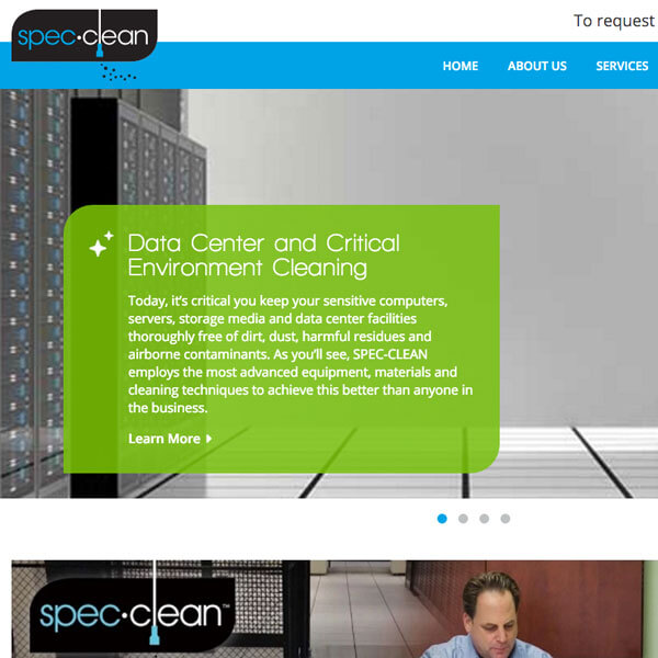 Spec Clean website shot